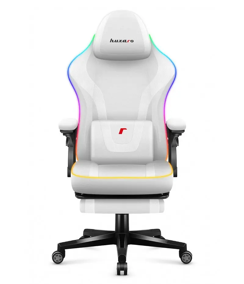 Компьютерное кресло Huzaro Force 4.6 White RGB ткань - фото 4