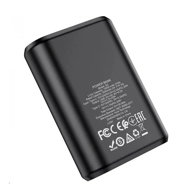 Аккумулятор наружный Hoco Q3 Pro 22.5 W 10000 mAh минибатерея черная - фото 2