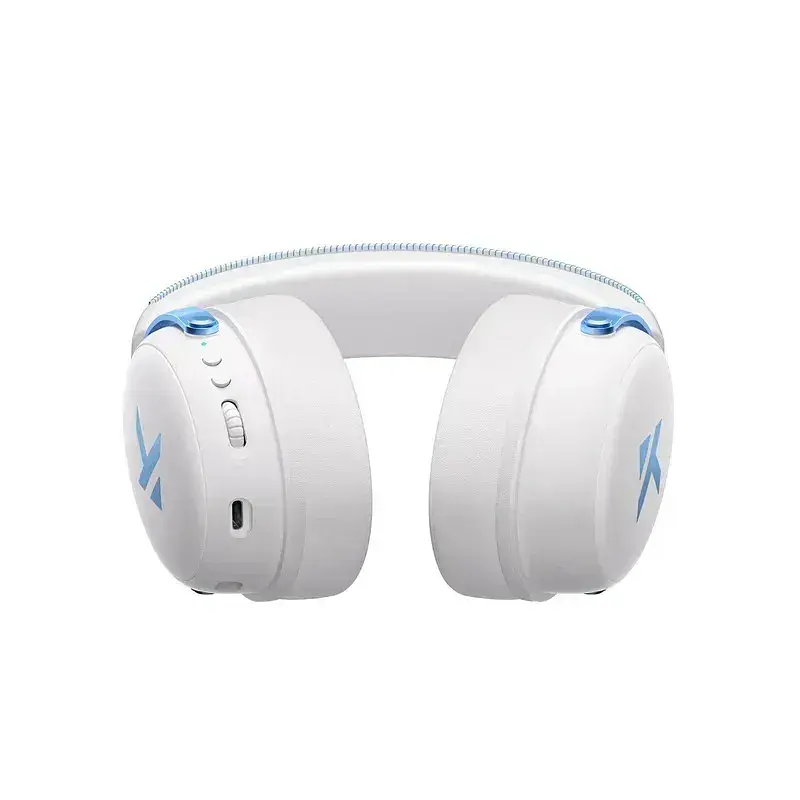 Наушники MCHOSE V9 Pro / Беспроводная игровая гарнитура / 2.4G / Bluetooth с микрофоном / White Blue - фото 5