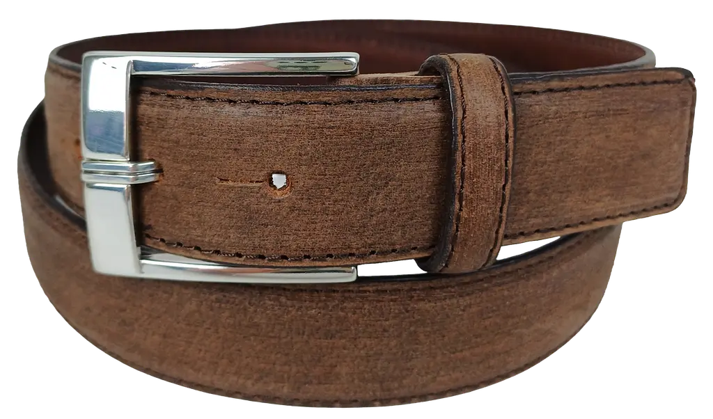 Ремінь чоловічий Vanzetti Vintage 116 см 3.3 см шкіра Коричневий - фото 3