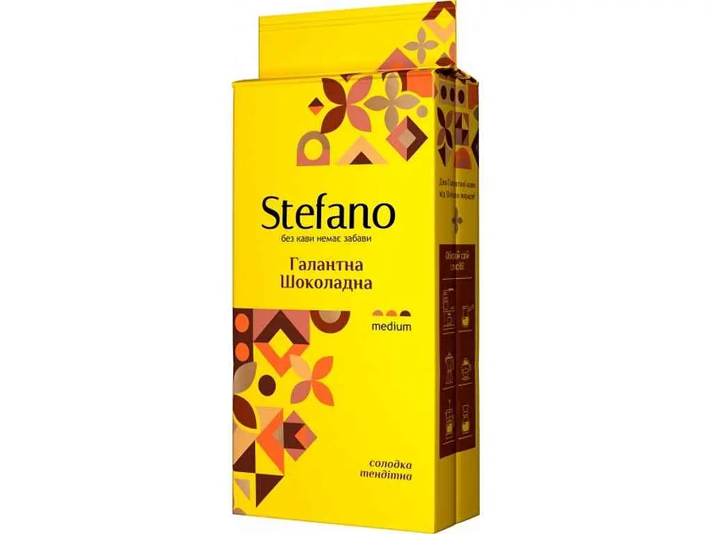 Кава мелена STEFANO 230г смажена з ароматом шоколадний трюфель «Галантна шоколадна»
