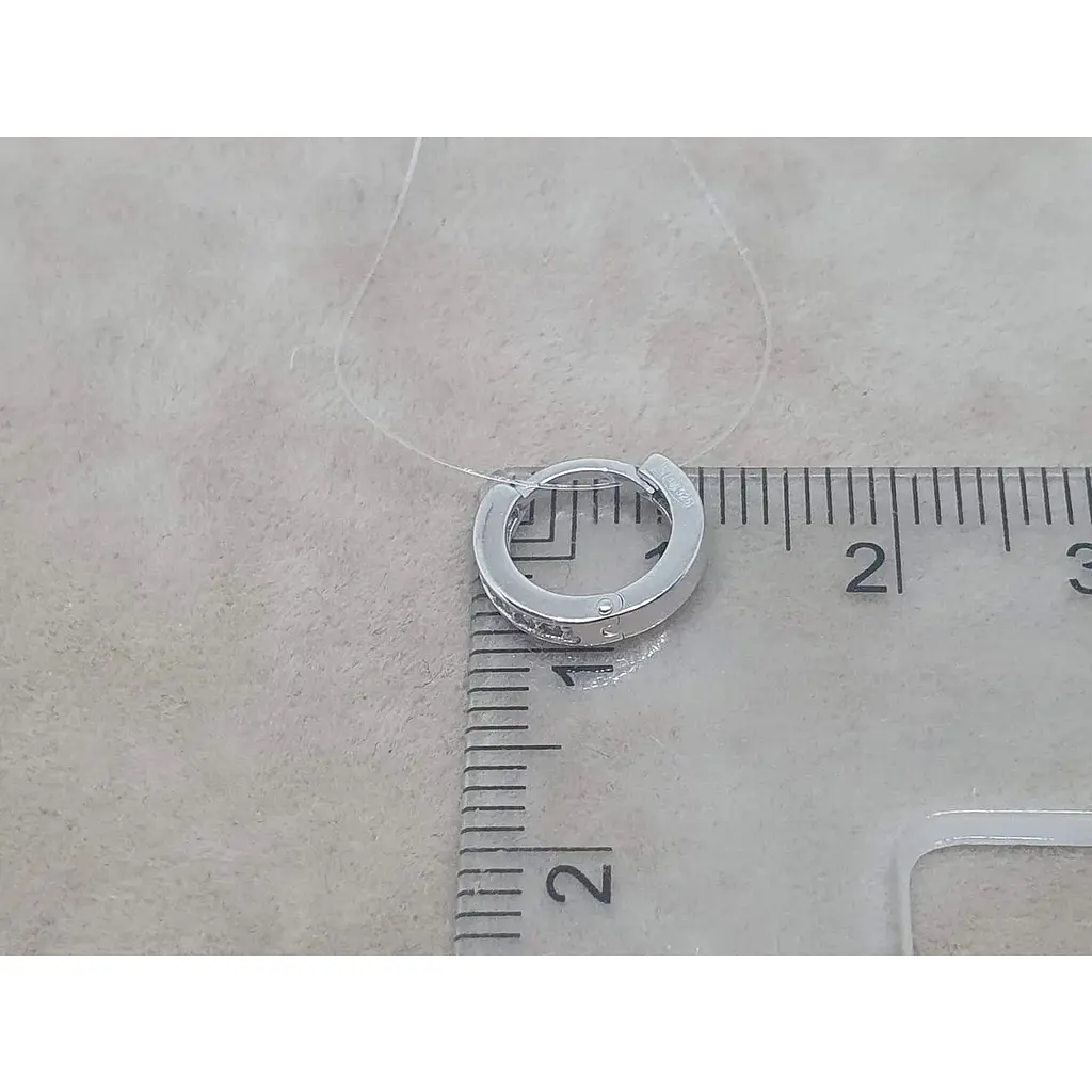 Срібна моносережка Dear з фіанітами. 3658.1С - фото 5