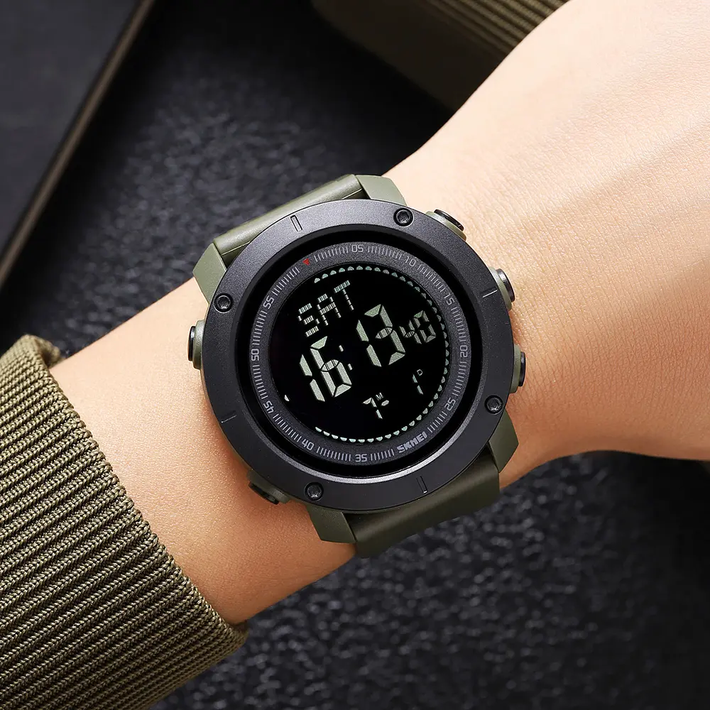 Чоловічий наручний годинник 2095AG Army Green Skmei acs0030296 - фото 4