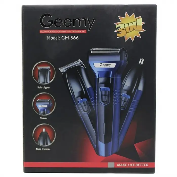 Мужская электро бритва машинка для стрижки волос триммер Geemy GM-566 - фото 3