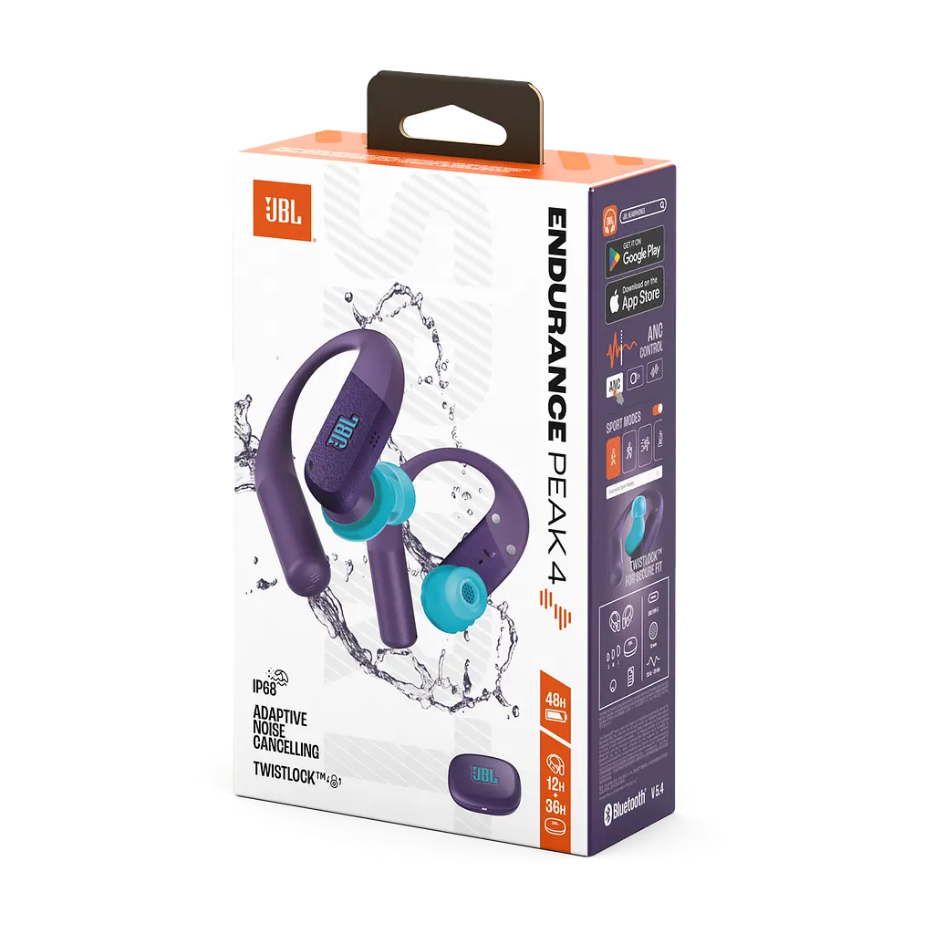 Навушники TWS JBL Endurance Peak 4 Фіолетовий (JBLENDUPEAK4PUR) - фото 2