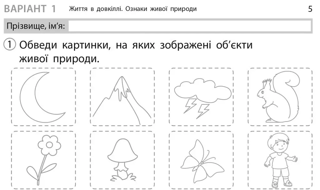 Експрес-перевірка. Я досліджую світ. 1 клас. Відривні картки до підручника І. Грущинської - Ольга Муренець - фото 6