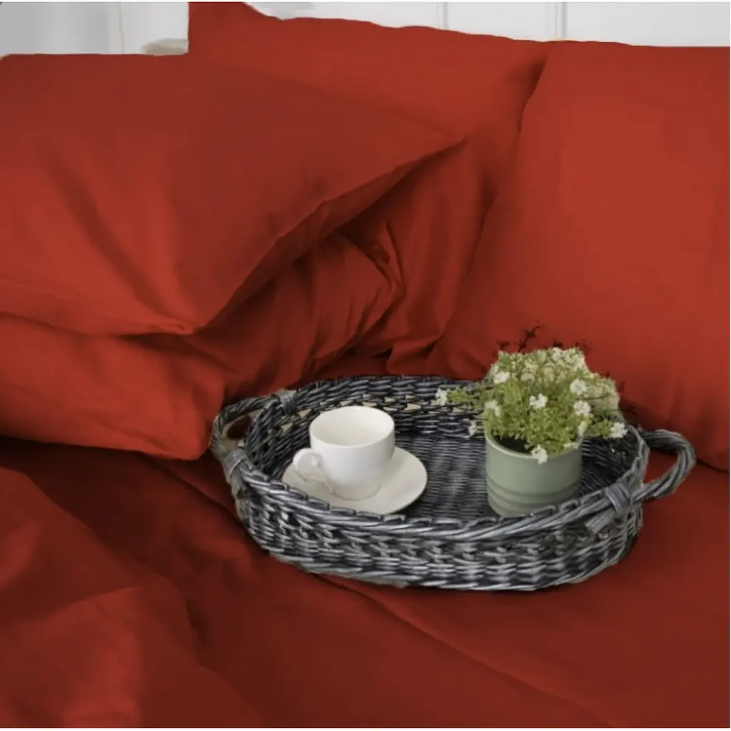 Простирадло на резинці MirSon Satin Premium 0081 Terracotta 190х180 см (2200010929454) - фото 4