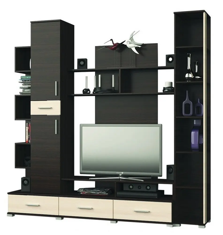 Стінка модульна у вітальню Еверест Бриз з пеналом 18 Венге/Дуб молочний (DTM-2247) - фото 2