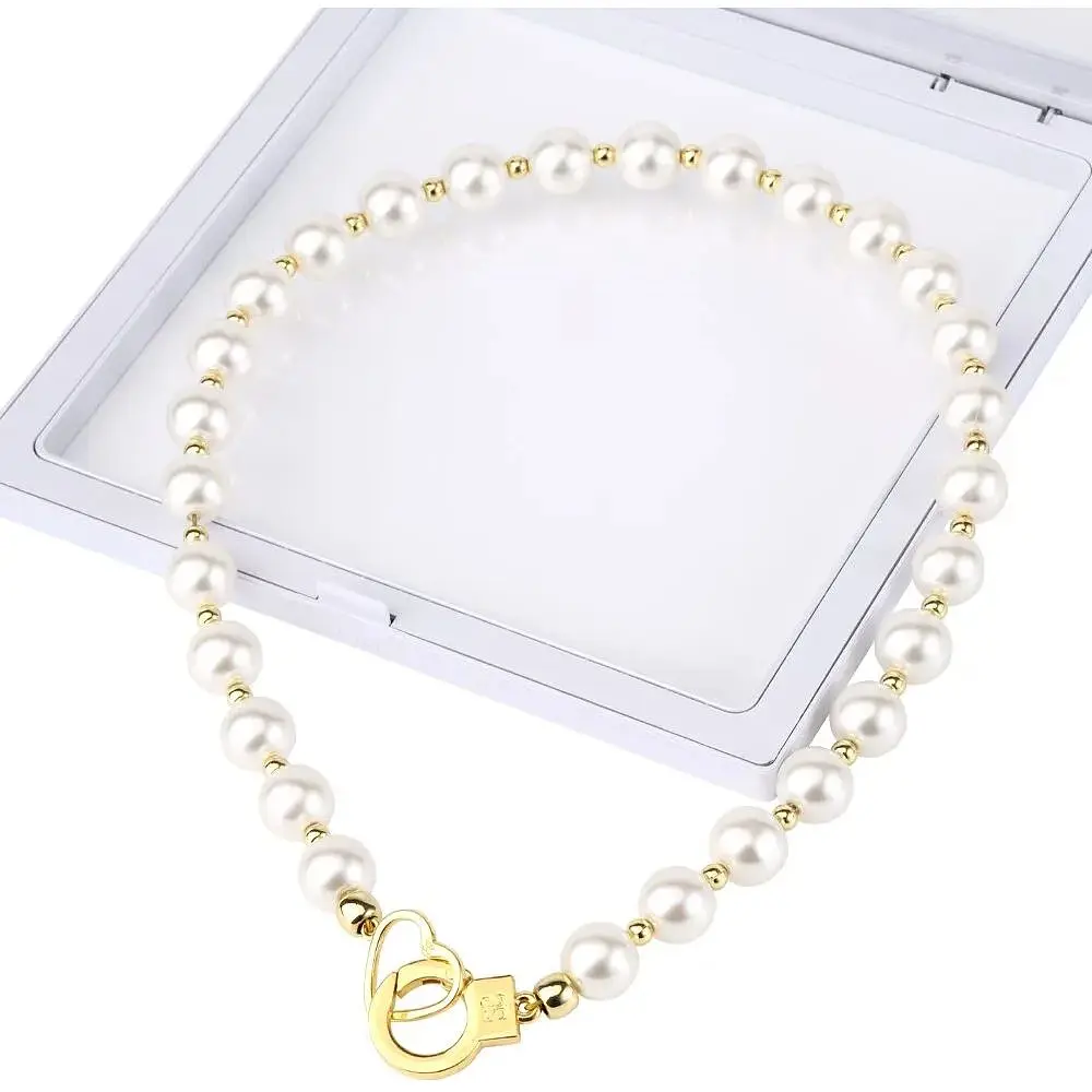 Жемчужный ошейник с поводком Lockink Pearl Collar & Leash Set - фото 5