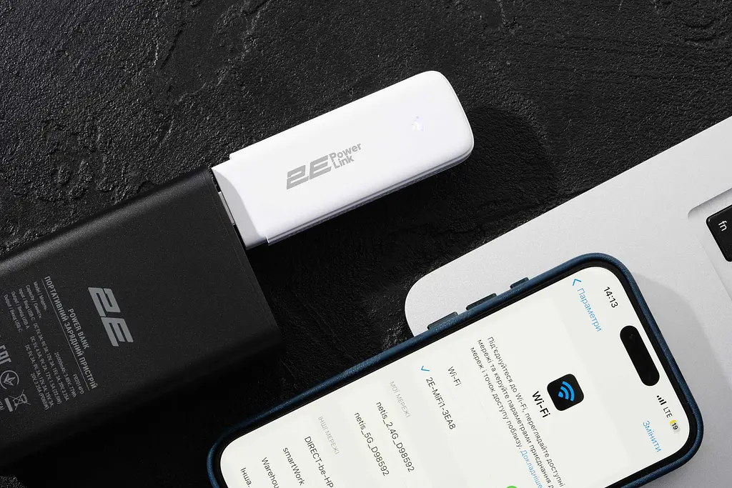 Мобільний маршрутизатор PowerLink (MiFi-1 2024) LTE, Wi-Fi6, 1xUSB, 1xCRC9 білий 2E teh0017255 - фото 8