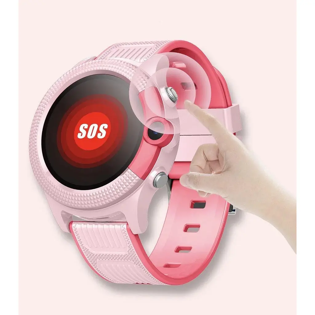 Смарт-годинник дитячий Lemfo D36 4G з камерою силіконовий ремінець Pink (16736-hbr) - фото 5
