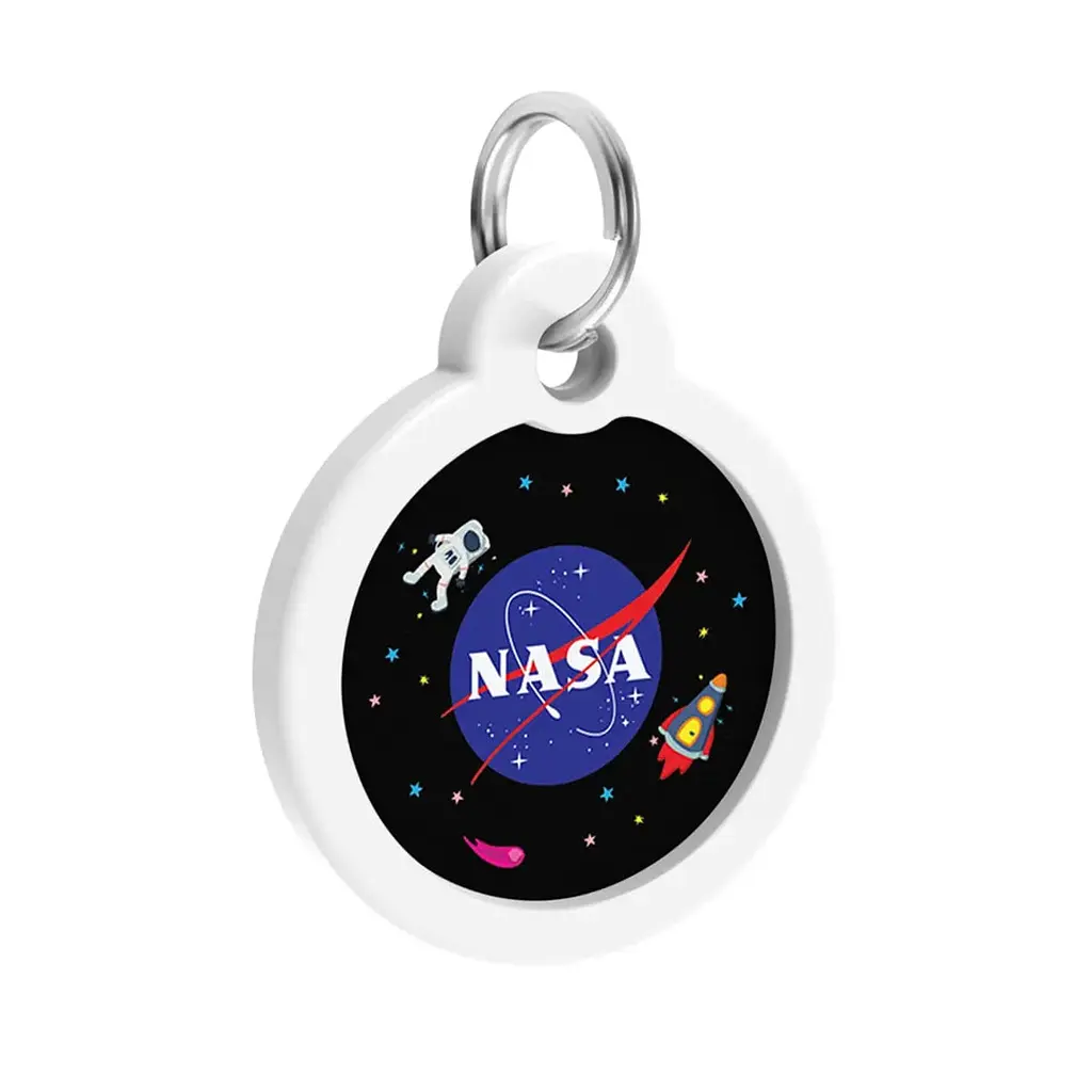 Адресник для собак і котів Waudog Smart ID з QR паспортом, NASA, M, діаметр 30 мм - фото 4