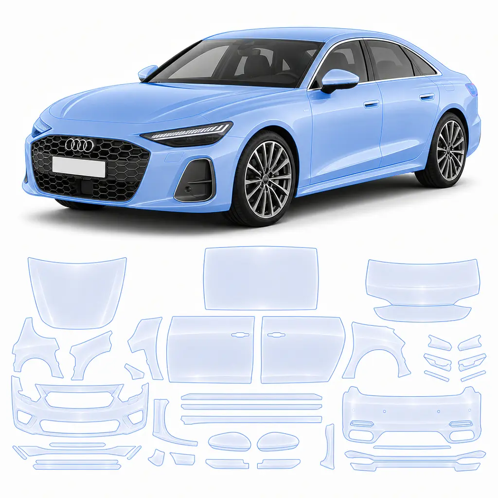 Антигравійна захисна бронеплівка за лекалами для Audi A6 C9 2025- повний кузов