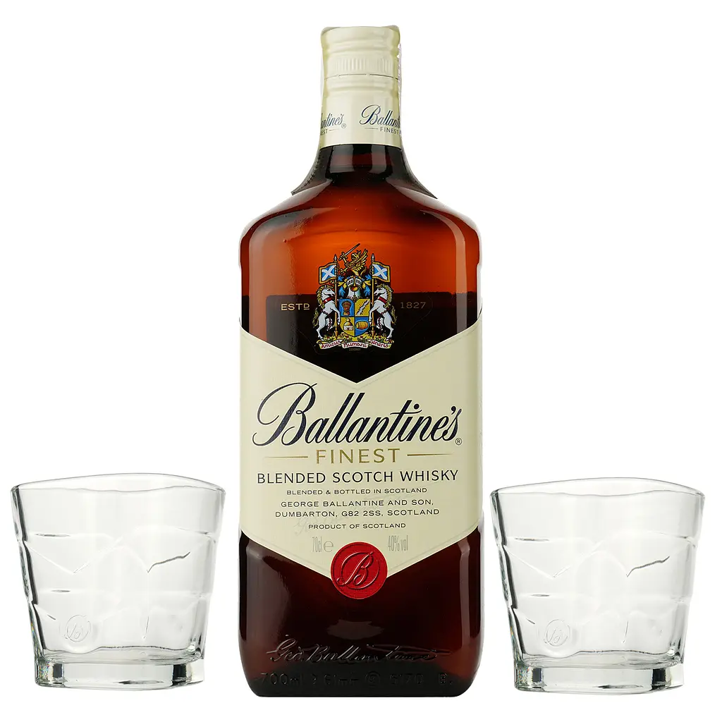 Набір Віскі Ballantine's Finest 40% 0.7 л + 2 келихи (732960) - фото 5