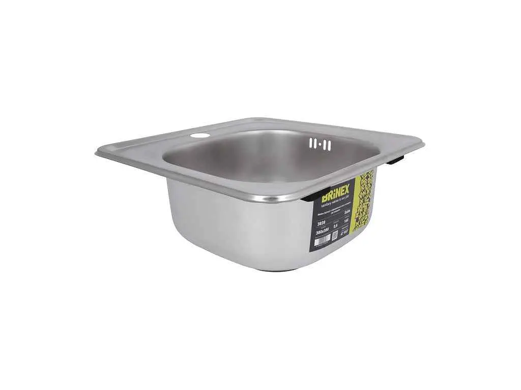 Мийка врізна Brinex 385x380x160мм 1 3838, Satin 0,6мм BRIN3835SAT06 - фото 4