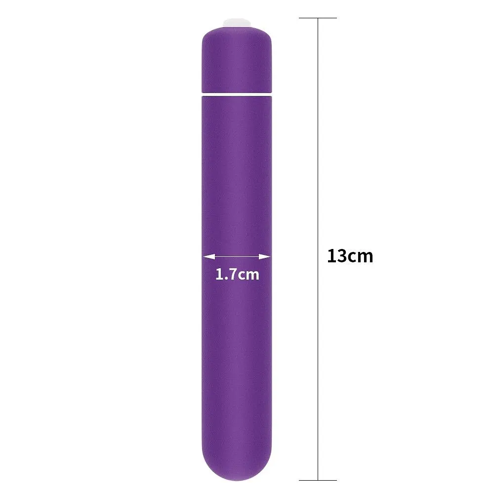 Міні-вібратор X-Basic Bullet, 10 швидкостей, 13 см (фіолетовий) - фото 5