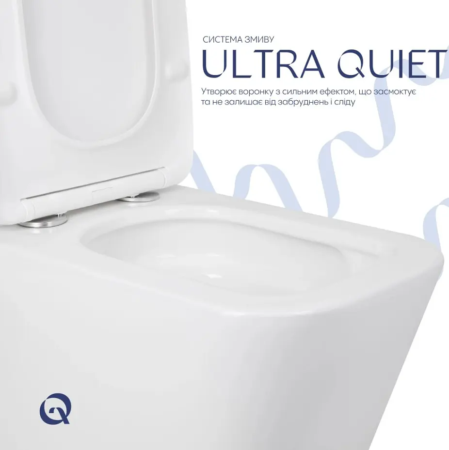 Унітаз підлоговий Qtap Tern Ultra Quiet з сидінням Slim Duroplast/ Soft-close/ Quick Release QT17226003AW - фото 4