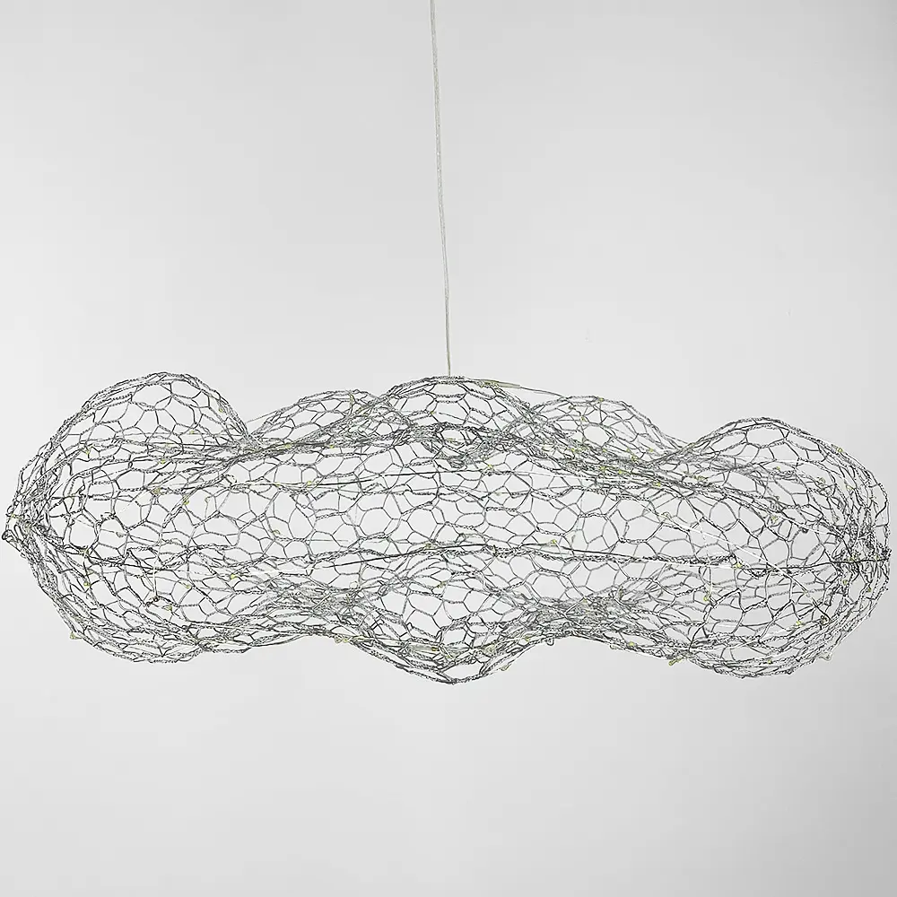 Дизайнерська декоративна срібна люстра-хмаринка LED CLOUD | Арт. MJ 83 CH | Line F - фото 6