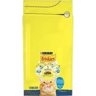 Сухий корм для кішок Purina Friskies Sterile з лососем і овочами 1.5 кг (7613033002458) - фото 2