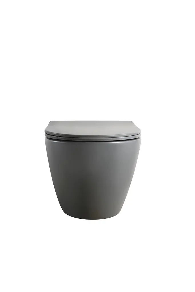 Унитаз подвесной Mixxus Premium Ellipse-0309-T1 gray 530x360x350 мм система смыва Tornado 1.0 MP6655, Графит - фото 6