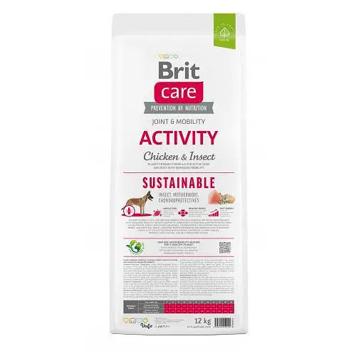 Сухой корм Brit Care Dog Sustainable Activity для собак с повышенной активностью, с курицей и насекомыми, 12 к - фото 5