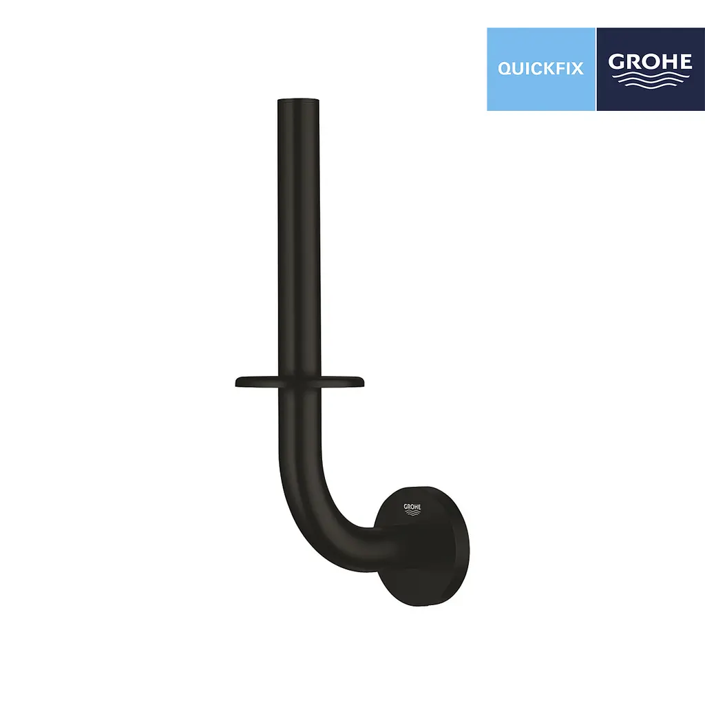 Тримач запасного рулону туалетного паперу Grohe QuickFix Start 411862430 Чорний матовий - фото 3