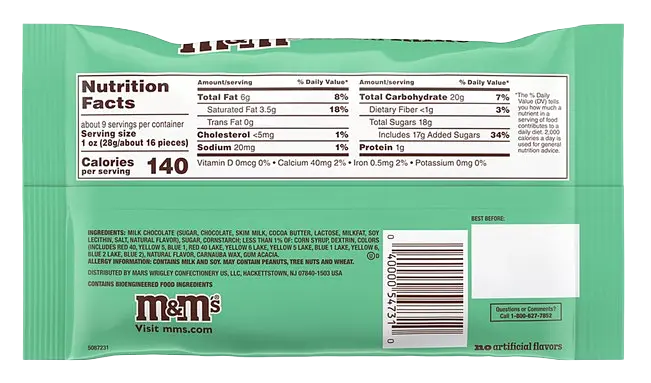 Драже M&M's Holiday Mint Chocolate Christmas Candy 260.8г - фото 2