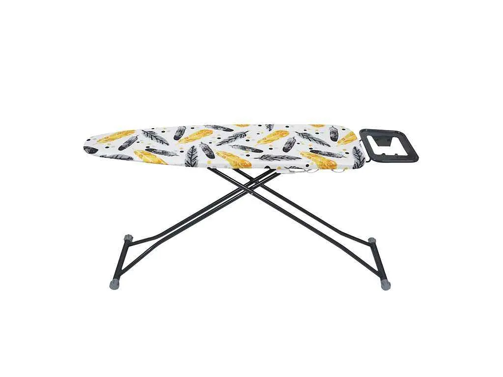 Дошка прасувальна EUROHOME ALPINE PLUS 33x110см моноблок з розеткою (пір'я жовто-чорні) - фото 6