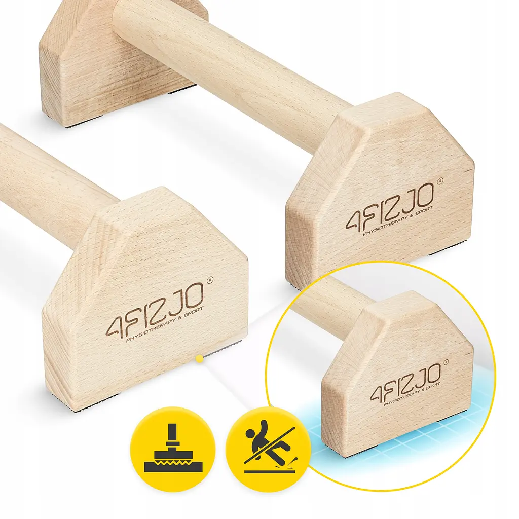 Упори для віджимань (паралетси) 4FIZJO 30 см дерев'яні (P-5905973407052) - фото 6