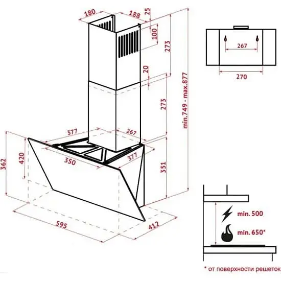 Витяжка Perfelli DNS 6422 D 850 GR LED - фото 7