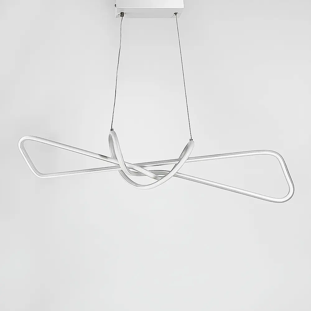 Современная белая люстра AVIZE в двух размерах Line.F Длина 85 см - фото 7