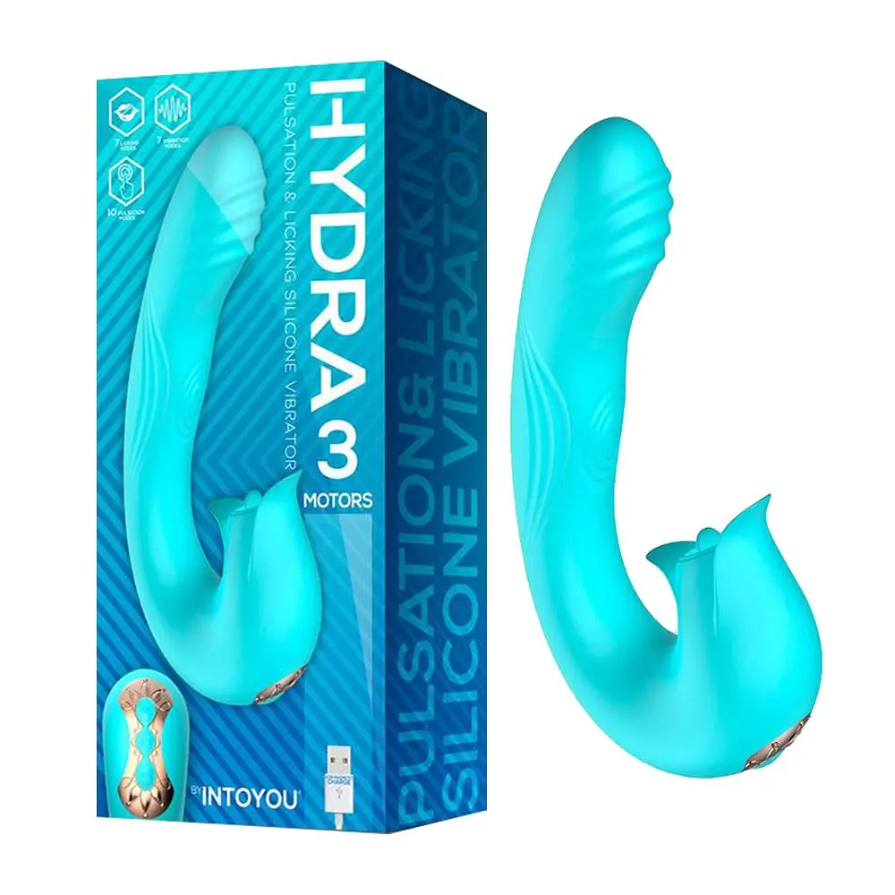 Вібратор-кролик IntoYou Hydra, 16,8 см (блакитний) - фото 2