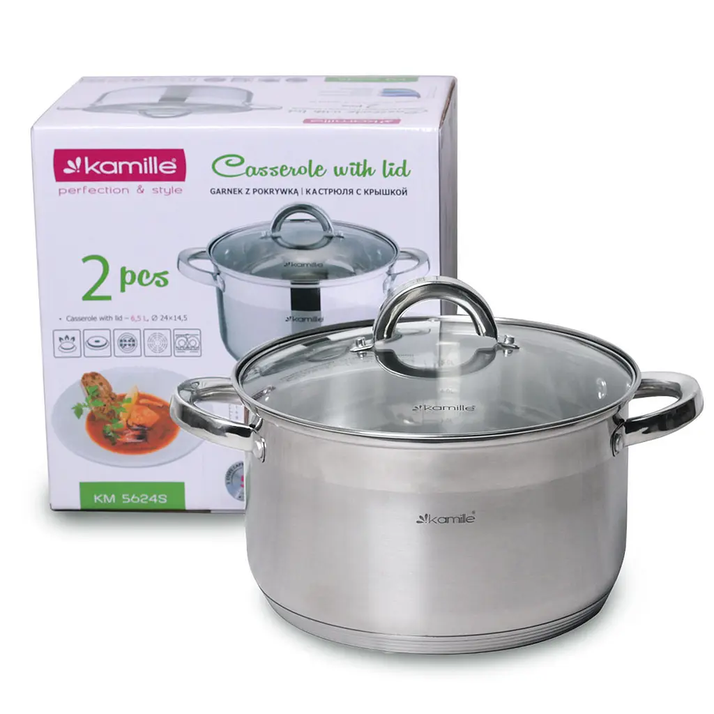 Каструля Kamille KM-5624S 6.5 л