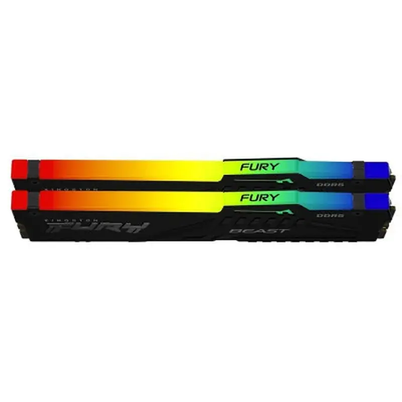 Модуль пам'яті для комп'ютера DDR5 64GB (2x32GB) 5200 MHz Beast RGB Kingston Fury (ex.HyperX) (KF552C40BBAK2-64) - фото 3