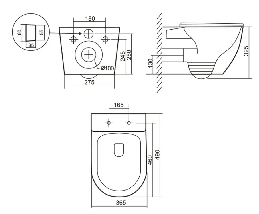 Унітаз підвісний Qtap Robin Ultra Quiet, з сидінням Slim Duroplast/ Soft-close/ Quick relase QT13332381АSSG - фото 8