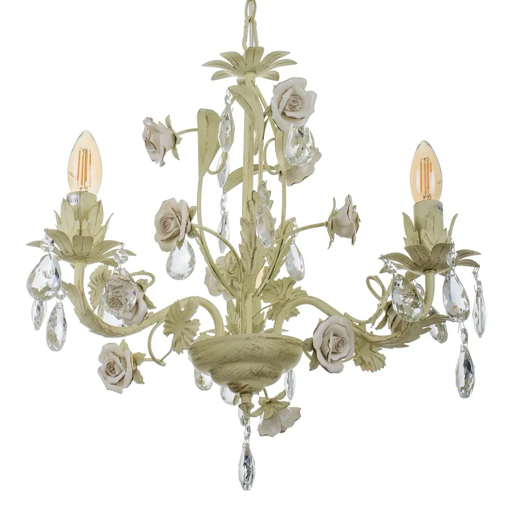 Люстра подвесная Brille свеча флористика E14 40W GR (BKL-523S/3) - фото 2