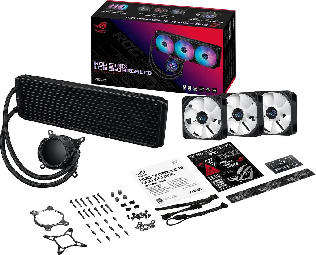Система водяного охолодження Asus ROG Strix LC III 360 ARGB LCD (90RC00W1-M0UAY0) - фото 5