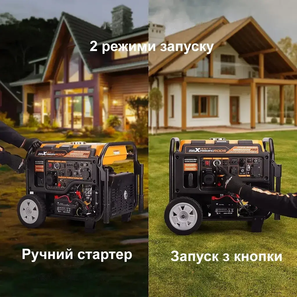 Генератор MaXpeedingRODS MXR6000 (5.5 kW), 220V, 50Hz, 14.5 л, електростартер, ATS (mxr6000) - фото 8