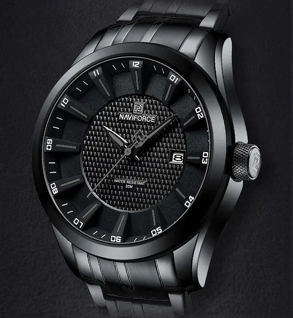 Наручний годинник чоловічий Naviforce Perfect Чорний (3109) - фото 3
