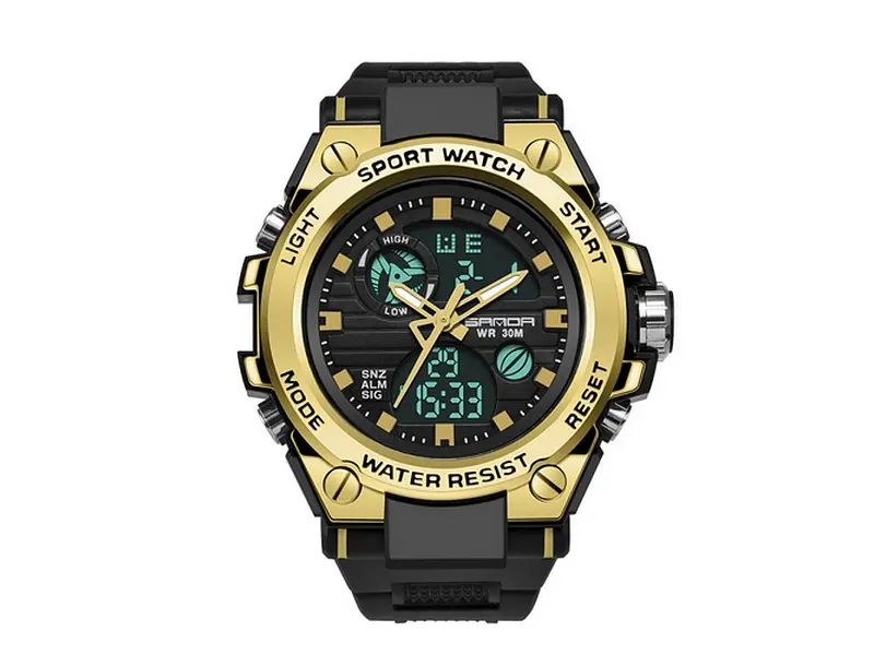 Наручные часы мужские 739 Black-Gold Sanda acs0030961 - фото 2