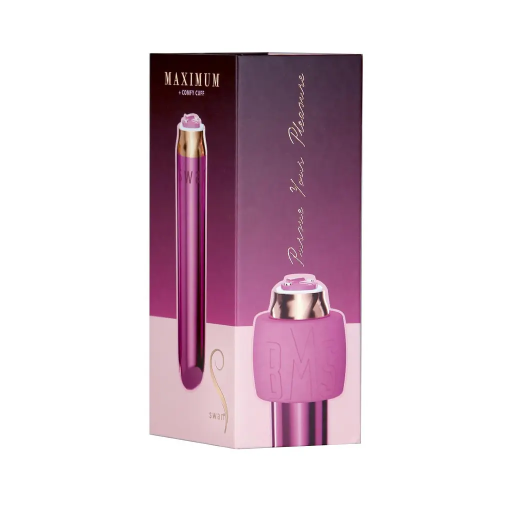 Вібропуля Swan Maximum Pink водонепроникна з манжетою Comfy Cuff для кліторальної стимуляції - фото 10