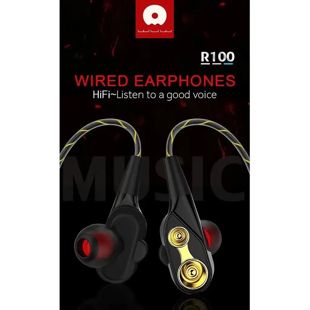 Навушники Wuw R100 провідні з пультом керування - фото 7