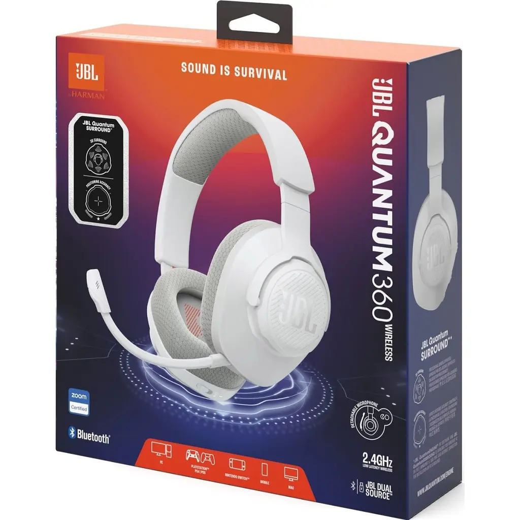 Игровые наушники JBL Quantum 360 White (JBLQTUM360WHT) [130743] - фото 6