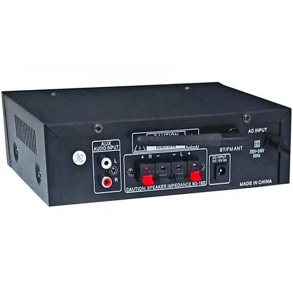 Підсилювач звуку Bluetooth 4,0 USB/SD/FM/MP3 120W+120W 2х канальний з пультом стереопідсилювач для колонок з караоке 220V та 12V UKC AK-688BT - фото 6