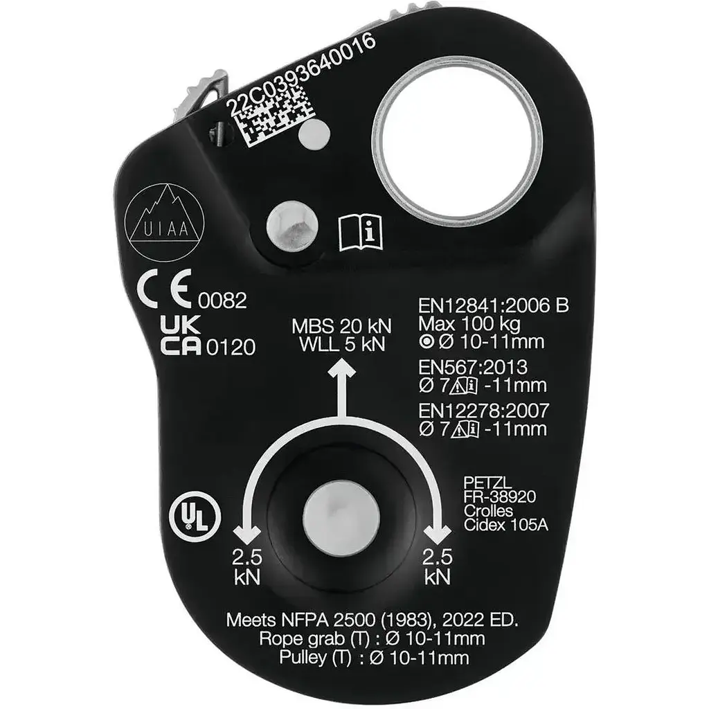 Блок-ролик Petzl Mini Traxion Yellow/Black (1052-P054AA00) - фото 2