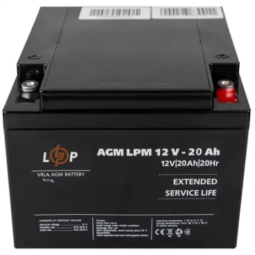 Акумулятор LogicPower AGM LPM 12V - 20 Ah під болт М5 - фото 2
