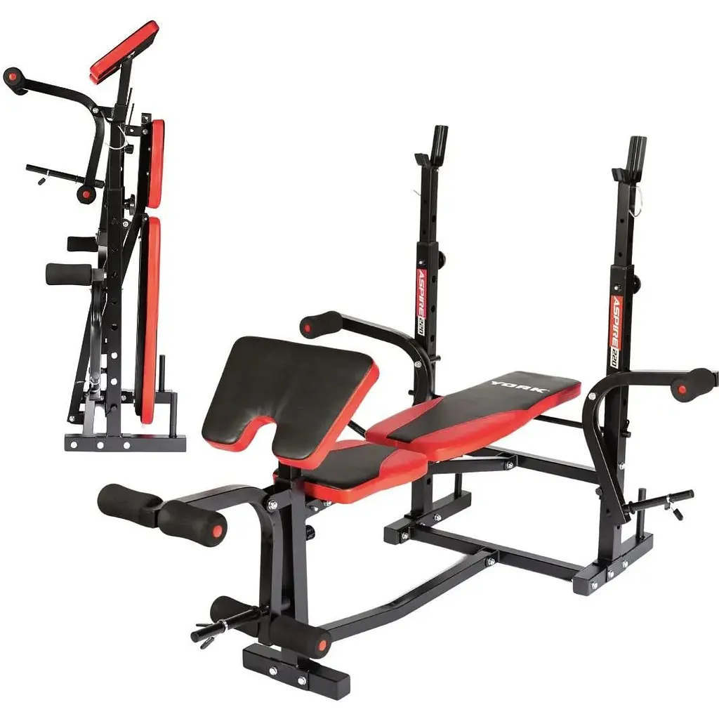 Скамья для жима York Fitness ASPIRE 220 с стойкой для штанги и партой Скотта - фото 6