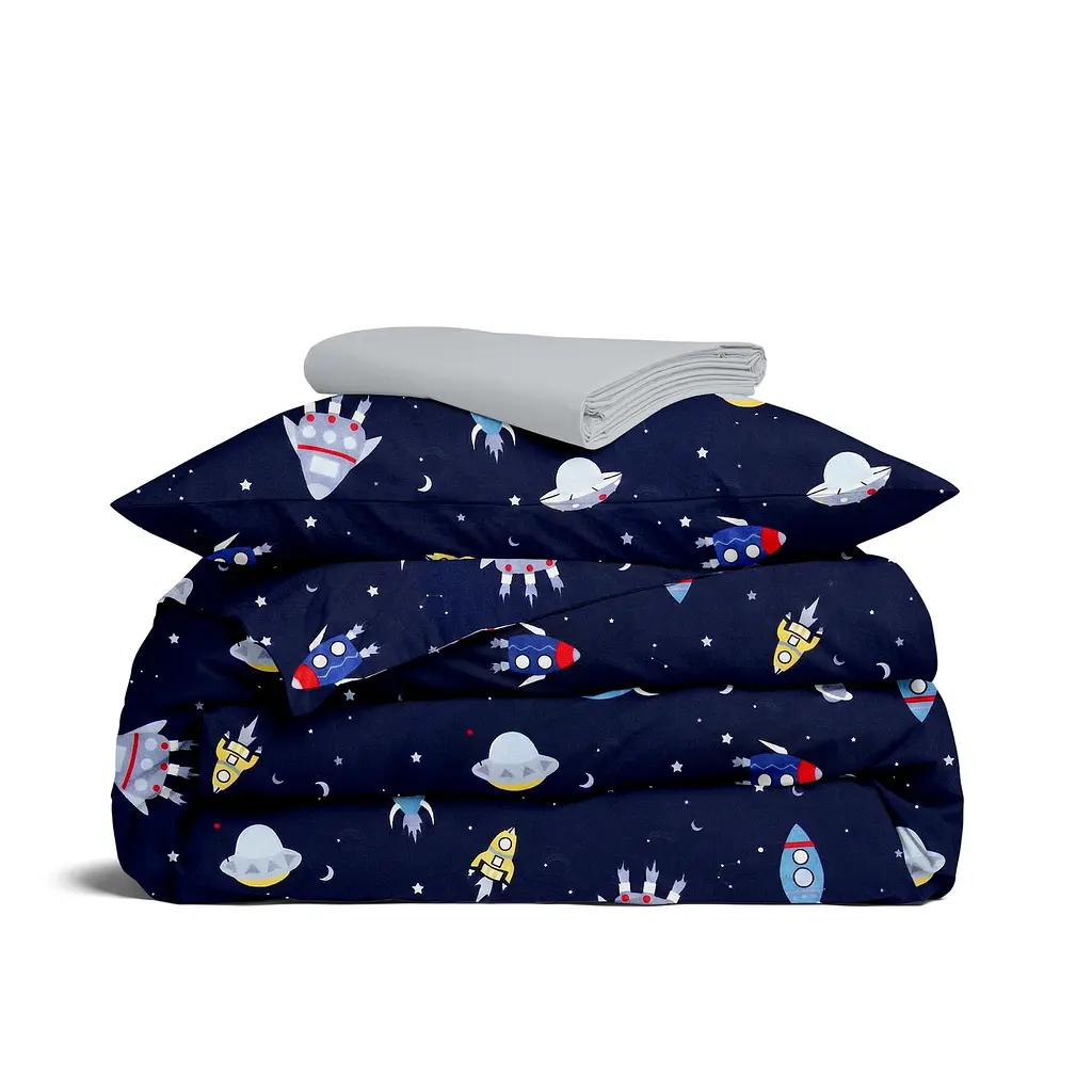 Дитяча постільна білизна в ліжечко Cosas Galaxy Night CS3 110х140 см (GalaxyNight_52Grey_140)