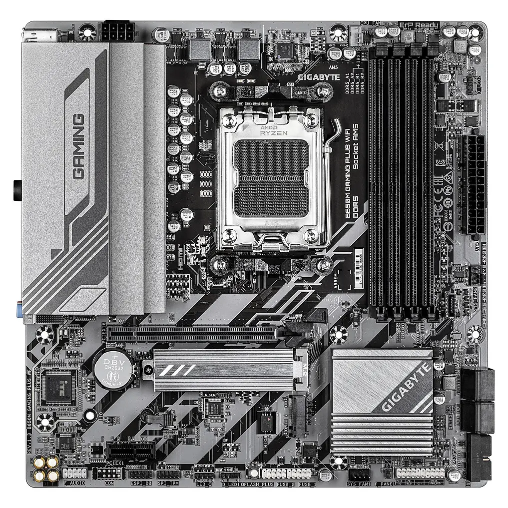 Материнская плата B650M GAMING PLUS WF sAM5 B650 4xDDR5 M.2 HDMI DP Wi-Fi BT mATX Gigabyte teh0018957 - фото 2