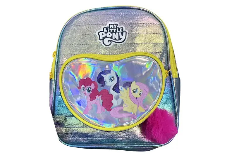 Дитячий рюкзак My Little Pony з героями мультфільму, голографічна вставка, брелок, для садочка та прогулянок - фото 4
